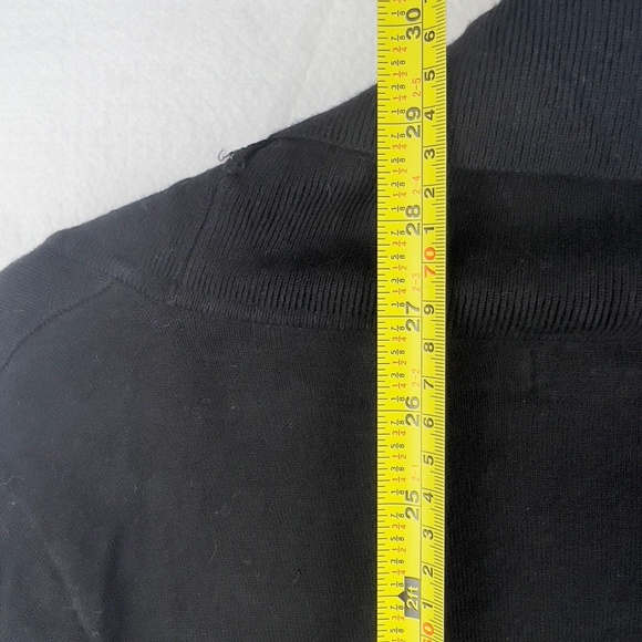 Express Black Sweater Dress size Medium Turtleneck Short Sleeve Women's Rayon - Picture 9 of 9